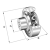 Stud type track roller Crowned Ball bearing With sealing Series: ZL2..-DRS